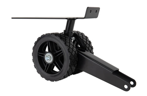 Black Rubber Steerable Wheels for Rhino Tote Tank - Close-Up Detail | United RV Parts