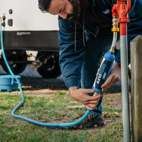 RV Owner Installing Camco TastePURE Water Filter at Campsite | United RV Parts