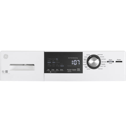 White GE Front Load Washer GFW148SSMWW - Control Panel Detail | United RV Parts