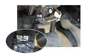 SMI Braking System Installation in Vehicle Footwell - Close-Up Detail | United RV Parts