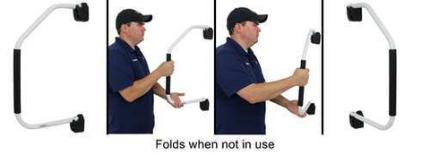 White Folding RV Handrail Installation Demo - Usage Guide | United RV Parts