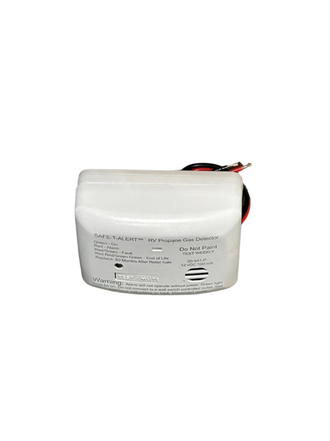 White RV Propane Detector - Bottom View with Test Button | United RV Parts