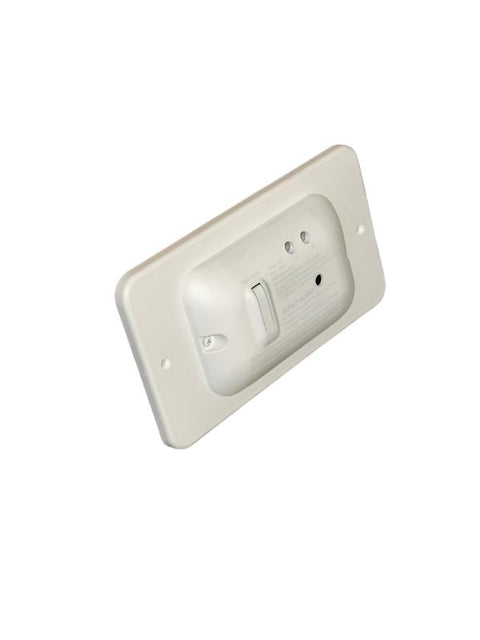 White MTI Industries Dual LP CO Alarm - Angled Side View Showing Profile | United RV Parts
