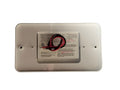 White MTI Industries Dual LP CO Alarm - Angled Front View with Trim Ring | United RV Parts