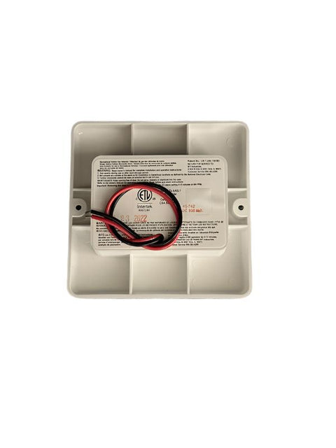 White MTI Industries 45-742-WT Dual LP CO Alarm - Back View | United RV Parts