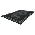 Black KUMA Bear Outdoor Mat with Grey Geometric Bear Design - Full View | United RV Parts