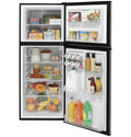 GE 12V RV Refrigerator Interior - Both Doors Open Stocked View | United RV Parts