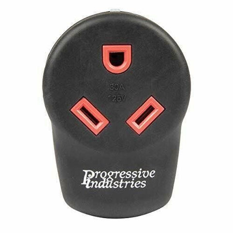 Black Progressive Industries RSM-30 30A 125V Surge Protector - Flat View | United RV Parts