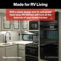 Furrion Arctic 12-Volt RV Refrigerator Installed in RV Kitchen - Lifestyle View | United RV Parts