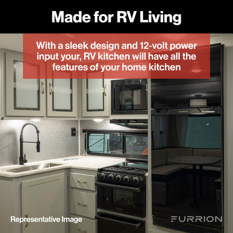 Furrion Arctic 12-Volt RV Refrigerator Installed in RV Kitchen - Lifestyle View | United RV Parts