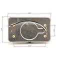 Command Electronics Porch Light Back Housing with Dimensions - Installation View | United RV Parts