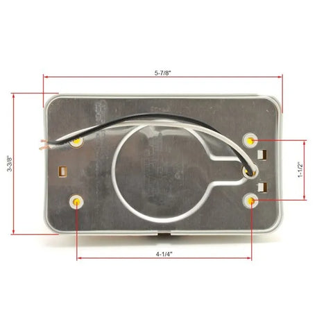 Command Electronics Porch Light Back Housing with Dimensions - Installation View | United RV Parts