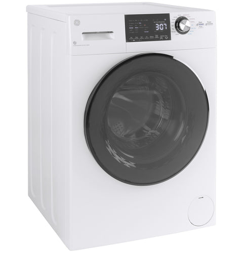 White GE 24 Inch Washer Dryer Combo - 3/4 Angle View | United RV Parts