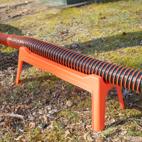Orange Sewer Hose on Support Stand - Storage Display | United RV Parts