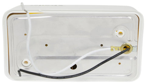 Valterra LED RV Porch Light - Back View Showing Wiring Leads and Mounting Holes | United RV Parts