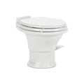 White Dometic 311 Low Profile RV Toilet - Side View | United RV Parts