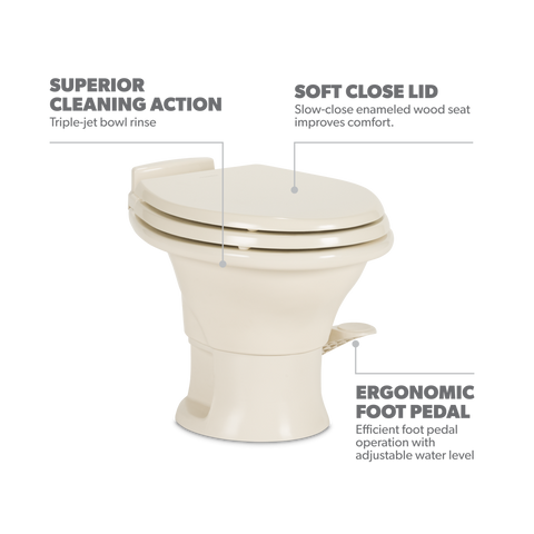 Dometic 311 RV Toilet Features - Labeled Detail View | United RV Parts