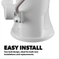 Dometic 321 RV Toilet Installation Close-Up - Two Bolt Mounting System Detail | United RV Parts