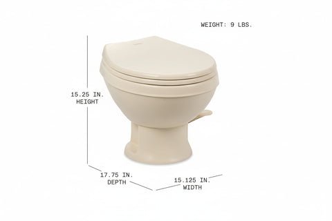 Dometic | 401 RV Toilet | 9610008279 | Bone | Low Profile