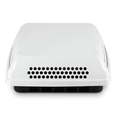 White Dometic Penguin II RV Air Conditioner - Front View | United RV Parts