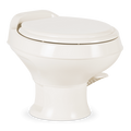 Bone Plastic Dometic 301 Short RV Toilet - Side Profile View | United RV Parts