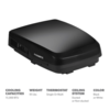 Black Dometic FreshJet 5 RV Air Conditioner - Front Three Quarter View | United RV Parts