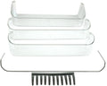 Clear Dometic Fridge Door Shelves - Stacked View with Mounting Wire | United RV Parts