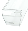 Clear Dometic Fridge Door Bin - Corner Detail View Showing Mounting Tabs | United RV Parts