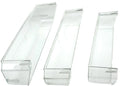 Clear RV Fridge Door Bins - Side Profile View Showing Mounting Tabs | United RV Parts