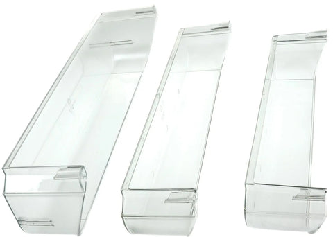 Clear RV Fridge Door Bins - Side Profile View Showing Mounting Tabs | United RV Parts