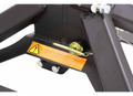 Orange Safety Warning Label on Blue Ox BXR2100 Hitch - Close-up Detail | United RV Parts