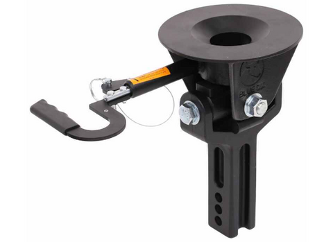 Black Steel Blue Ox BXR2100 Hitch Head with Safety Hook - Detail View | United RV Parts
