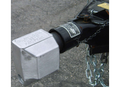 Blaylock TL-22 Coupler Lock Installed on Black RV Hitch - Real World Application | United RV Parts