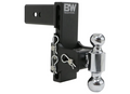 Black B&W Trailer Hitch Ball Mount with Hitch Pin Chains - Side Angle | United RV Parts