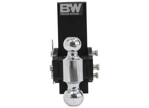 Black B&W Dual Ball Hitch Mount Chrome Balls - Back View | United RV Parts