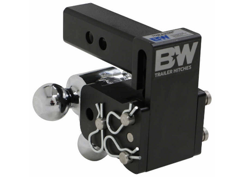 B&W TS10047B Tri Ball Drop Hitch Mount - Left Side Angle View | United RV Parts