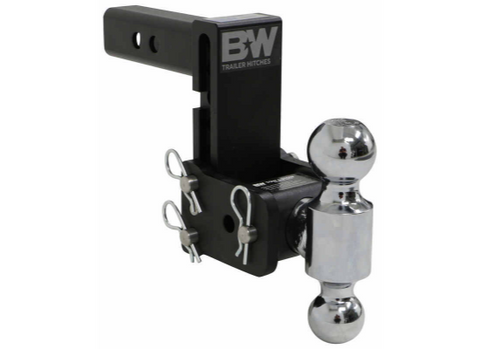 Black B&W TS10037B Dual Ball Hitch Mount - Left Side View | United RV Parts