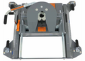 Gray Metal 5th Wheel Hitch Base with Orange Labels - Bottom View | United RV Parts