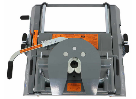 B&W Companion 5th Wheel Hitch - Rear View Showing Safety Chains | United RV Parts