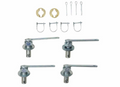 PullRite OEX 4700 Hitch Hardware Kit - OE Puck Adapters Pins and Clips Flat Lay | United RV Parts