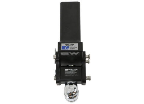 Black B&W Hitches Ball Mount Extended - Side Profile | United RV Parts