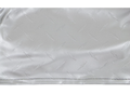 Silver Diamond Plated Steel Vinyl RV Tire Cover - Surface Texture Detail | United RV Parts