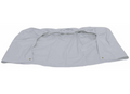 White ADCO Triple Axle Tyre Gard 3983 RV Tire Cover Unfolded with Grommets - Flat Lay | United RV Parts