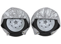 ADCO Ultra Tyre Gard Silver Diamond Plate Steel Vinyl Texture Close-Up Detail | United RV Parts