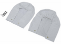 White ADCO Ultra Tyre Gard RV Tire Cover Pair - Inside Detail with Elastic and Grommets | United RV Parts
