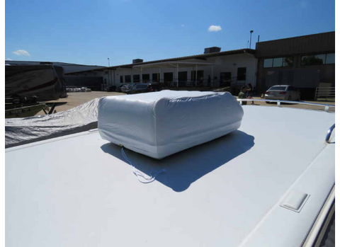 White Coleman AC Cover Installed on RV Roof | United RV Parts