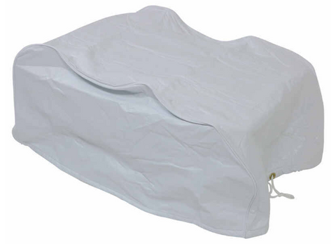 White ADCO 3027 RV Air Conditioner Cover with Drawstring - Side Profile | United RV Parts