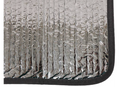 Valterra RV Window Cover Reflective Foil Surface with Black Binding - Corner Detail | United RV Parts