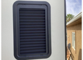 Black Entry Door Window Shade - Fully Closed Position Exterior View | United RV Parts