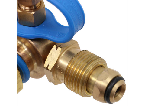 Brass Threaded Propane Fitting with Blue Strap - Assembly Detail | United RV Parts